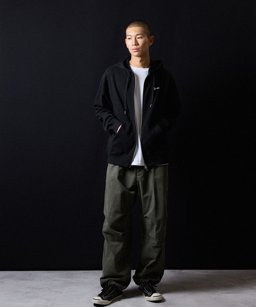 FIRM COTTON FULL ZIP SWEAT HOODIE / ファーム コットン ワンポイント