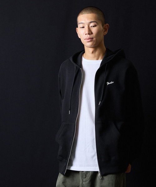 NUMBER (N)INE(ナンバーナイン)の「FIRM COTTON FULL ZIP SWEAT HOODIE / ファーム コットン ワンポイント ロゴプリント ジップアップ スウェット パーカー(パーカー・メンズ・ブラック/トップグレー・M/L/XL)」の16枚目の写真