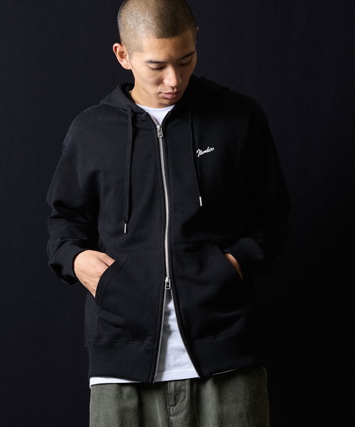 NUMBER (N)INE(ナンバーナイン)の「FIRM COTTON FULL ZIP SWEAT HOODIE / ファーム コットン ワンポイント ロゴプリント ジップアップ スウェット パーカー(パーカー・メンズ・ブラック/トップグレー・M/L/XL)」の19枚目の写真