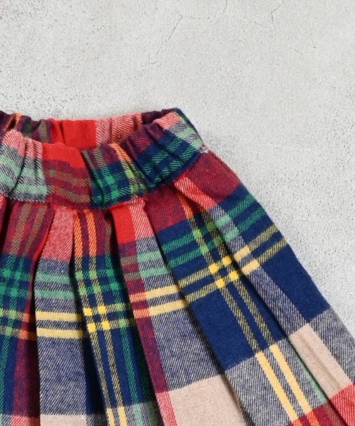 MARKEY'S（マーキーズ）の「チェックプリーツスカート（スカート・キッズ・イエロー系その他/グリーン系その他/レッド系その他・S/M/L/LL）」の5枚目の写真