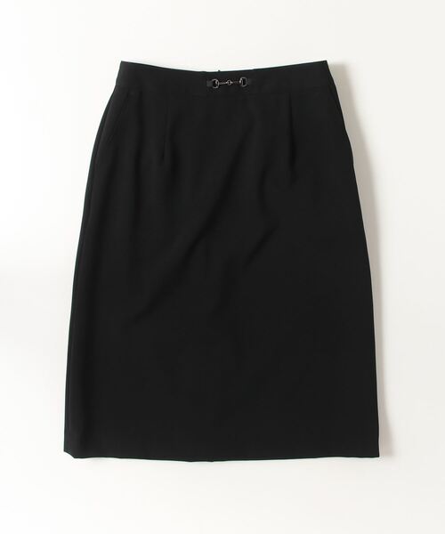 NEWYORKER（ニューヨーカー）の「ギャバライクポリエステル ビット付きスカート（スカート・レディース・キャメル/ブラック・11号/9号）」の17枚目の写真