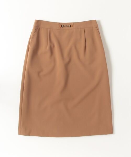 NEWYORKER（ニューヨーカー）の「ギャバライクポリエステル ビット付きスカート（スカート・レディース・キャメル/ブラック・11号/9号）」の5枚目の写真