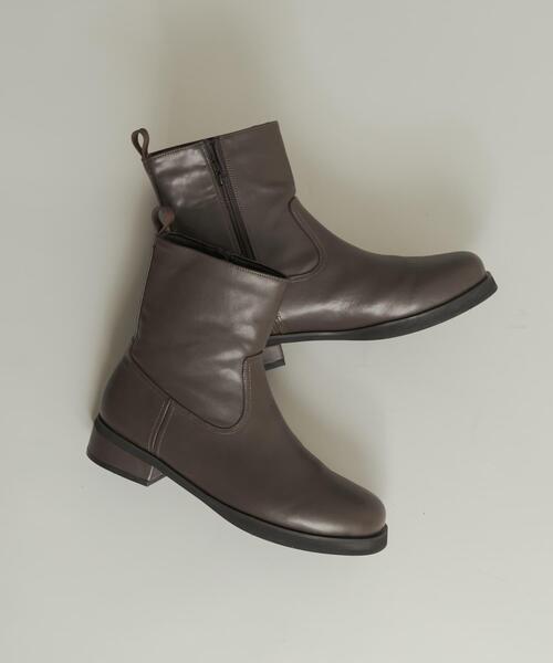 SENSE OF PLACE by URBAN RESEARCH(センスオブプレイスバイアーバンリサーチ)の「ラウンドトゥサイドジップブーツ(ブーツ・メンズ・ブラック/ブラウン・26.5/27.5)」の2枚目の写真