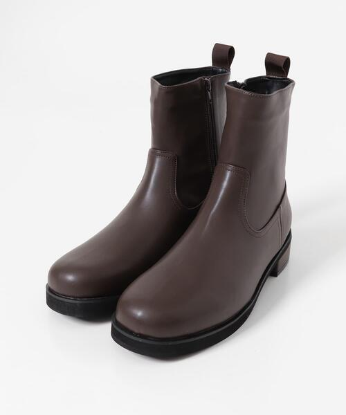 SENSE OF PLACE by URBAN RESEARCH(センスオブプレイスバイアーバンリサーチ)の「ラウンドトゥサイドジップブーツ(ブーツ・メンズ・ブラック/ブラウン・26.5/27.5)」の18枚目の写真