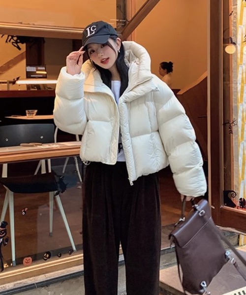 セール】＼首周りまであったか♪／ フード付き パディングショート