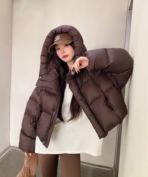 セール】＼首周りまであったか♪／ フード付き パディング