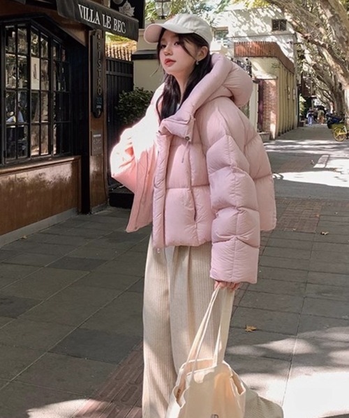 セール】【最終入荷】＼首周りまであったか♪／ フード付き パディング