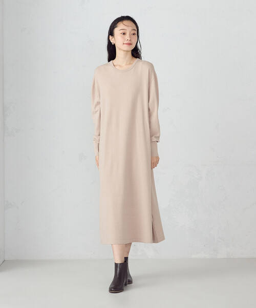 COMME CA ISM（コムサイズム）の「【ウォッシャブル】セットアイテム　ループベスト付きレイヤードワンピース（ワンピース・レディース・ブラック/ベージュ・FREE）」の15枚目の写真