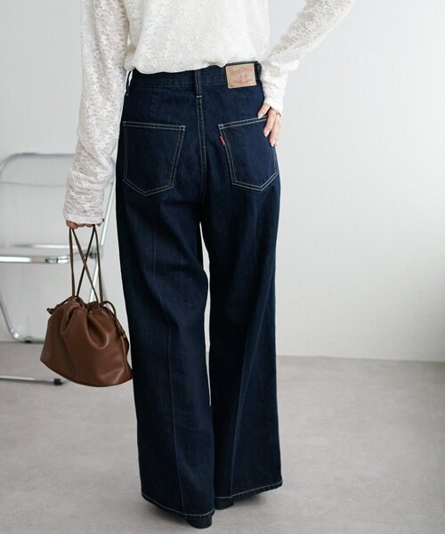 DISCOAT（ディスコート）の「センタープレスストレートデニムパンツ（デニムパンツ・レディース・ネイビー・SMALL/MEDIUM/LARGE）」の13枚目の写真