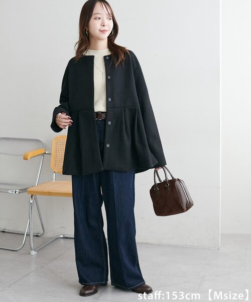 DISCOAT（ディスコート）の「センタープレスストレートデニムパンツ（デニムパンツ・レディース・ネイビー・SMALL/MEDIUM/LARGE）」の18枚目の写真