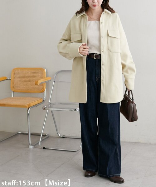 DISCOAT（ディスコート）の「センタープレスストレートデニムパンツ（デニムパンツ・レディース・ネイビー・SMALL/MEDIUM/LARGE）」の20枚目の写真