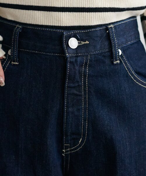 DISCOAT（ディスコート）の「センタープレスストレートデニムパンツ（デニムパンツ・レディース・ネイビー・SMALL/MEDIUM/LARGE）」の22枚目の写真