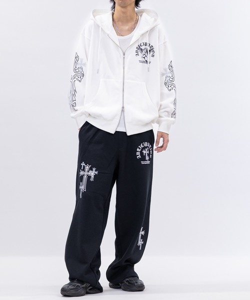 bike star(バイクスター)の「【31】エンジェルプリント フルジップパーカー(パーカー・メンズ・ホワイト/ブラック系1/ブラック系2・MEDIUM/LARGE)」の11枚目の写真