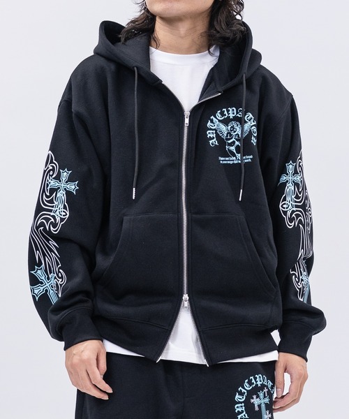 ◇MARK&LONA 10周年記念モデル スカルプリント フルジップパーカー