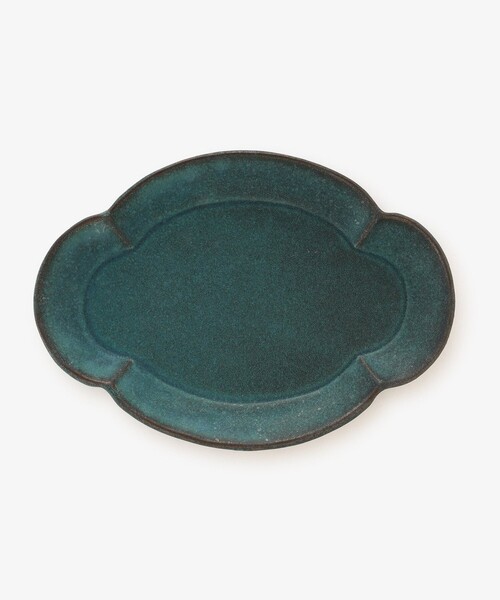 Afternoon Tea（アフタヌーンティー）の「益子焼木工皿L（食器・レディース・ホワイト/ターコイズブルー・ONE SIZE）」の2枚目の写真