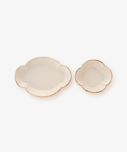 Afternoon Tea（アフタヌーンティー）の「益子焼木工皿L（食器・レディース・ホワイト/ターコイズブルー・ONE SIZE）」の7枚目の写真