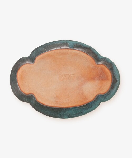 Afternoon Tea（アフタヌーンティー）の「益子焼木工皿L（食器・レディース・ホワイト/ターコイズブルー・ONE SIZE）」の8枚目の写真