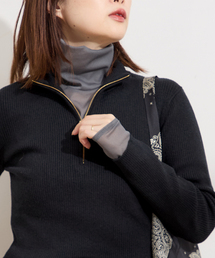 ハイゲージリブZIPプルオーバー