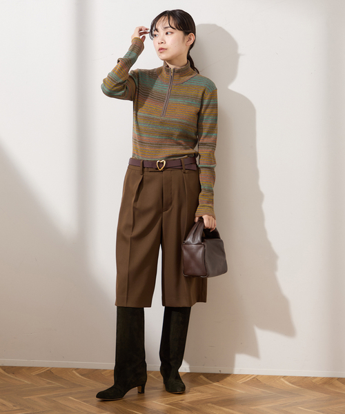 journal standard L'essage(ジャーナルスタンダードレサージュ)の「ハイゲージリブZIPプルオーバー(ニット/セーター・レディース・チャコールグレー/その他16・FREE)」の9枚目の写真