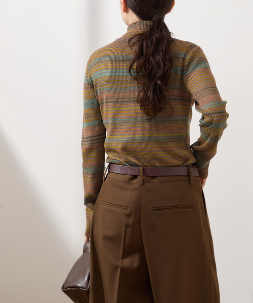 journal standard L'essage(ジャーナルスタンダードレサージュ)の「ハイゲージリブZIPプルオーバー(ニット/セーター・レディース・チャコールグレー/その他16・FREE)」の12枚目の写真