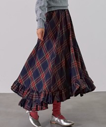 Blumarine 青花柄フリルスカート 約55cm Blumarine 青花柄フリルスカート 約55cm