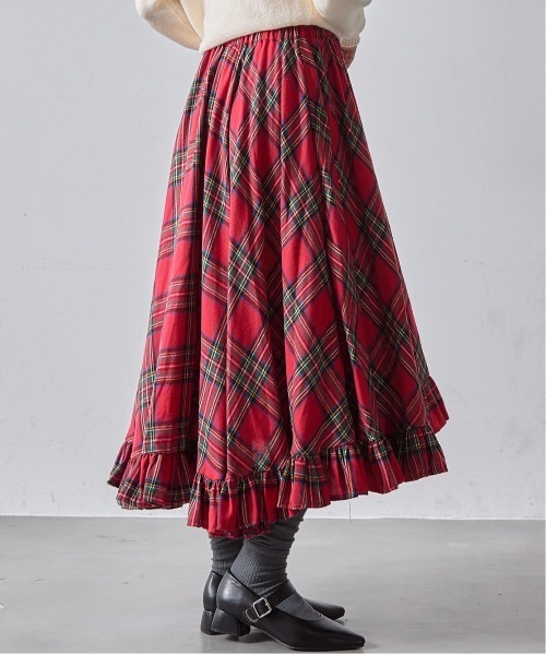 mul.（ムル）の「SK　AW裾フリルロングスカート（スカート・レディース・ネイビー/ブルー/レッド/イエロー・FREE）」の6枚目の写真