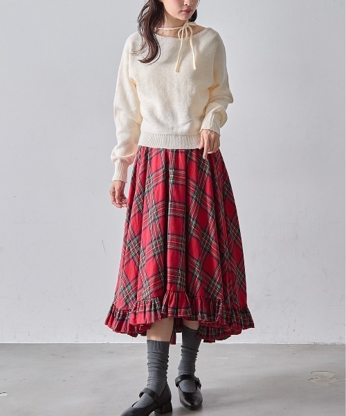 mul.（ムル）の「SK　AW裾フリルロングスカート（スカート・レディース・ネイビー/ブルー/レッド/イエロー・FREE）」の10枚目の写真