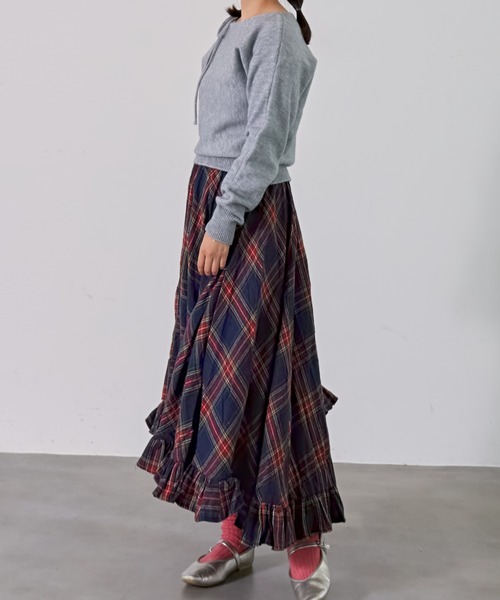 mul.（ムル）の「SK　AW裾フリルロングスカート（スカート・レディース・ネイビー/ブルー/レッド/イエロー・FREE）」の22枚目の写真