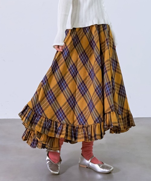 mul.（ムル）の「SK　AW裾フリルロングスカート（スカート・レディース・ネイビー/ブルー/レッド/イエロー・FREE）」の16枚目の写真