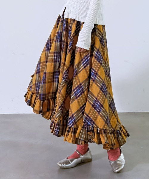 mul.（ムル）の「SK　AW裾フリルロングスカート（スカート・レディース・ネイビー/ブルー/レッド/イエロー・FREE）」の17枚目の写真
