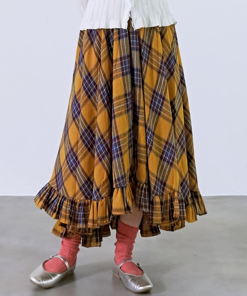 mul.（ムル）の「SK　AW裾フリルロングスカート（スカート・レディース・ネイビー/ブルー/レッド/イエロー・FREE）」の18枚目の写真