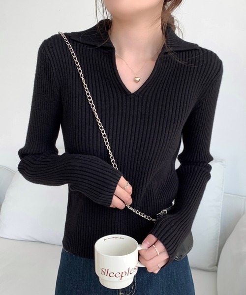 美品✨STONE  リブ編みニットセーター ブラック Sサイズ STONE ISLAND (ストーンアイランド) ウール リブ編み フルジップ