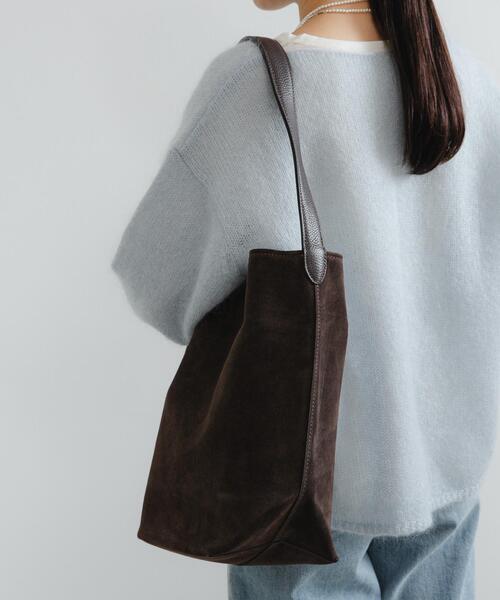 URBAN RESEARCH（アーバンリサーチ）の「ワンハンドルスウェードトートバッグ（トートバッグ・レディース・ダークブラウン/ベージュ系その他・-）」の14枚目の写真