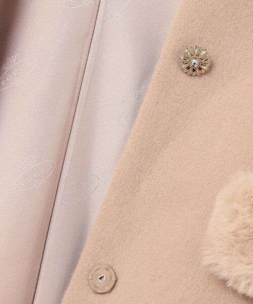 TOCCA(トッカ)の「FUR BOX ウールコート(ノーカラーコート・レディース・ネイビー系/ブラウン系・0/2/4/6)」の18枚目の写真