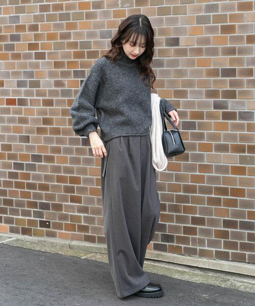 ITEMS URBANRESEARCH（アイテムズ アーバンリサーチ）の「ネップハイネックニットプルオーバー（ニット/セーター・レディース・チャコールグレー/ライトグレー/レッド/ブルー・FREE）」の22枚目の写真