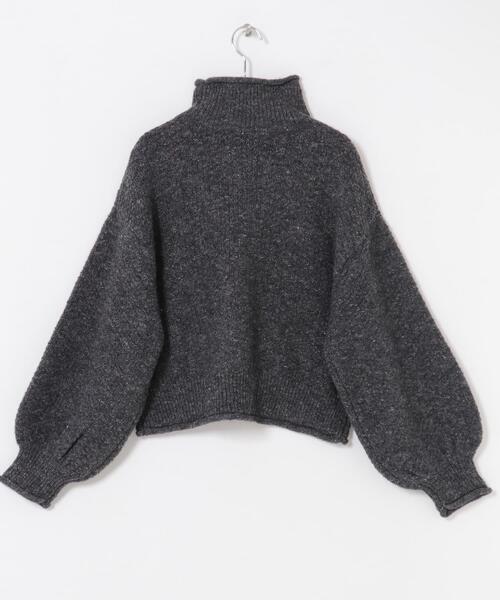 ITEMS URBANRESEARCH（アイテムズ アーバンリサーチ）の「ネップハイネックニットプルオーバー（ニット/セーター・レディース・チャコールグレー/ライトグレー/レッド/ブルー・FREE）」の8枚目の写真