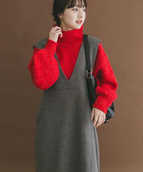 ネップハイネックニットプルオーバー（ニット/セーター）｜ITEMS