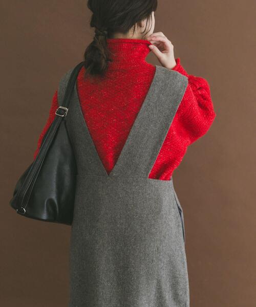 ITEMS URBANRESEARCH（アイテムズ アーバンリサーチ）の「ネップハイネックニットプルオーバー（ニット/セーター・レディース・チャコールグレー/ライトグレー/レッド/ブルー・FREE）」の12枚目の写真