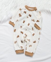 apres les cours（アプレレクール）の「【WEB限定】裏毛4柄カバーオール（ロンパース）」