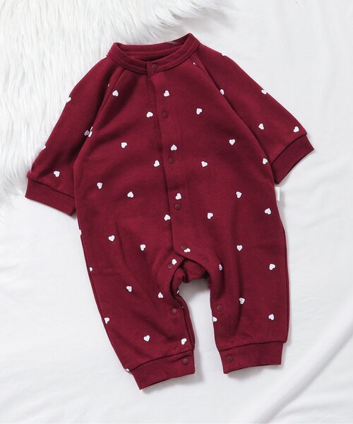 apres les cours（アプレレクール）の「【WEB限定】裏毛4柄カバーオール（ロンパース・キッズ・アイボリー/サックスブルー/ブラウン/レッド・70/80/60）」の4枚目の写真