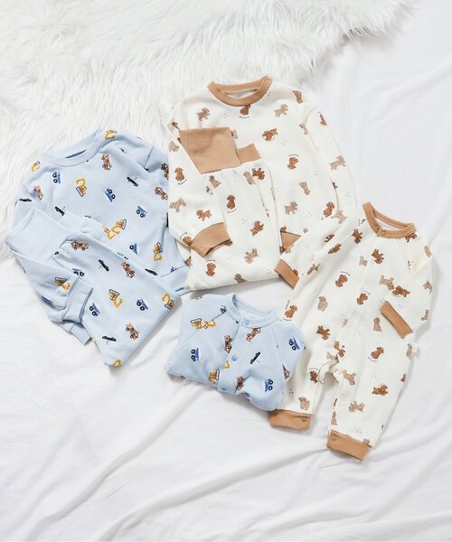 セール】【WEB限定】裏毛4柄カバーオール（ロンパース）｜apres les