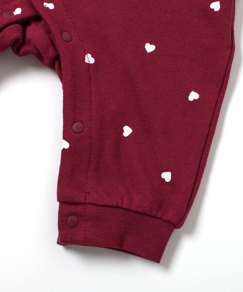 apres les cours（アプレレクール）の「【WEB限定】裏毛4柄カバーオール（ロンパース・キッズ・アイボリー/サックスブルー/ブラウン/レッド・70/80/60）」の9枚目の写真