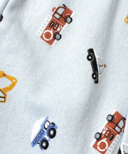 apres les cours（アプレレクール）の「【WEB限定】裏毛4柄カバーオール（ロンパース・キッズ・アイボリー/サックスブルー/ブラウン/レッド・70/80/60）」の20枚目の写真