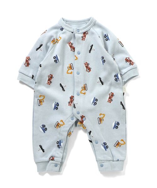 apres les cours（アプレレクール）の「【WEB限定】裏毛4柄カバーオール（ロンパース・キッズ・アイボリー/サックスブルー/ブラウン/レッド・70/80/60）」の17枚目の写真