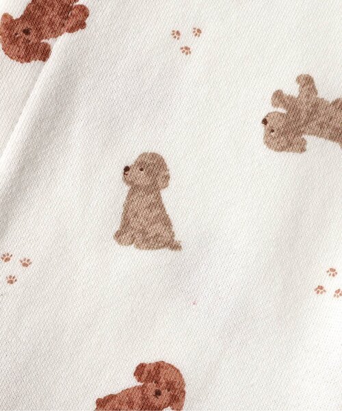 apres les cours（アプレレクール）の「【WEB限定】裏毛4柄カバーオール（ロンパース・キッズ・アイボリー/サックスブルー/ブラウン/レッド・70/80/60）」の11枚目の写真