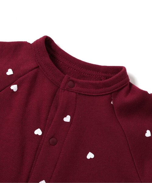 apres les cours（アプレレクール）の「【WEB限定】裏毛4柄カバーオール（ロンパース・キッズ・アイボリー/サックスブルー/ブラウン/レッド・70/80/60）」の6枚目の写真