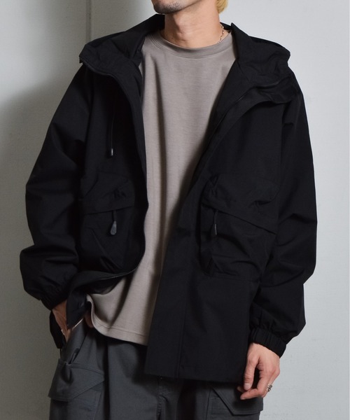 DOUBLE STEAL(ダブルスティール)の「ラグランマウンテンパーカー(マウンテンパーカー・メンズ・ブラック/ベージュ・LARGE/MEDIUM)」の2枚目の写真