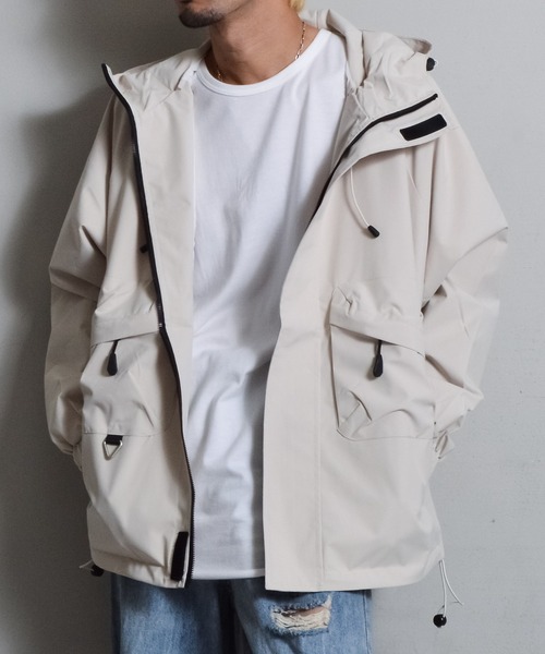 DOUBLE STEAL(ダブルスティール)の「ラグランマウンテンパーカー(マウンテンパーカー・メンズ・ブラック/ベージュ・LARGE/MEDIUM)」の12枚目の写真