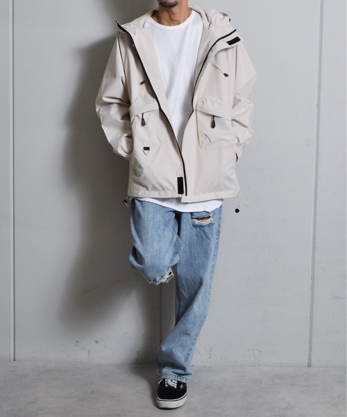 DOUBLE STEAL(ダブルスティール)の「ラグランマウンテンパーカー(マウンテンパーカー・メンズ・ブラック/ベージュ・LARGE/MEDIUM)」の14枚目の写真