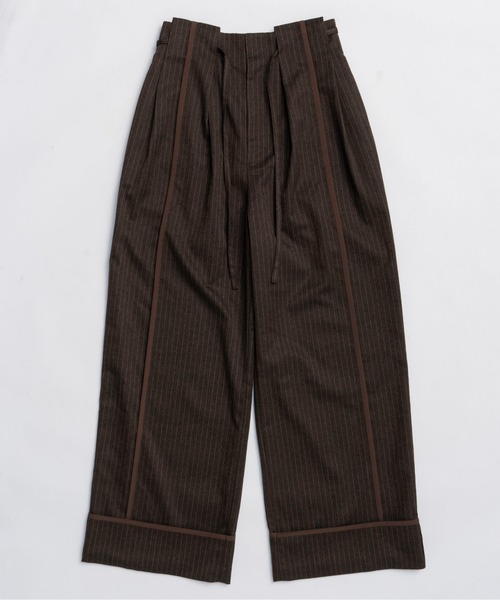 MAISON SPECIAL（メゾンスペシャル）の「Saxony Pants / サキソニーパンツ（その他パンツ・レディース・オフホワイト/グレー/ブラウン・38/36）」の12枚目の写真